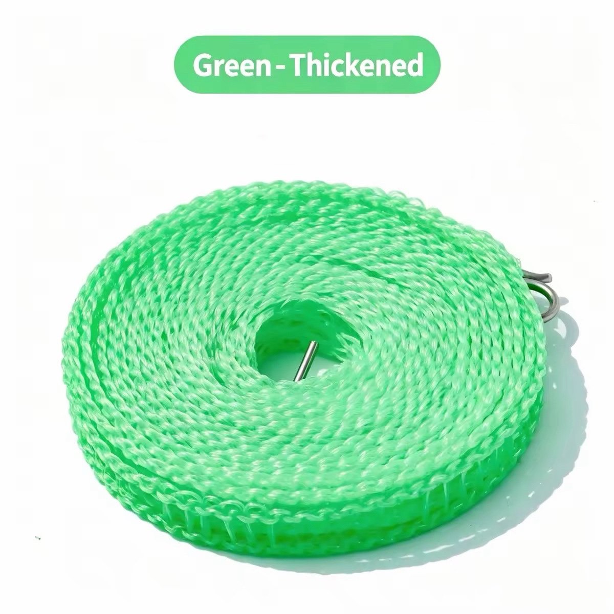 Adjustable Windproof Clothesline with Hooks