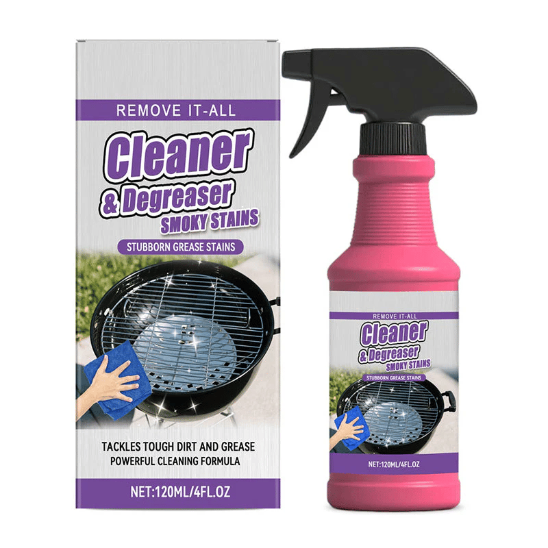 🔥 Non-Toxic Grill Cleaner - No Scrubbing, Cuts Grease In Seconds💧