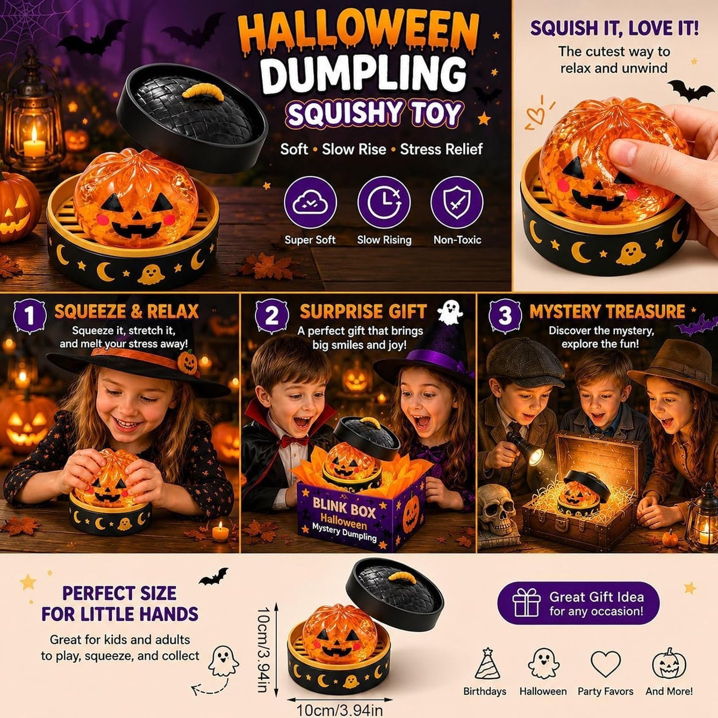 ⚡Hot Sales 59% OFF🔥Cute Halloween Scary Ghost Maruko Squeeze Toy Set