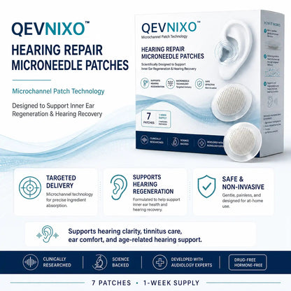 HEARING REPAIR MICRONEEDLE PATCHES ✅ Targets Hearing Loss, Tinnitus, Ear Infections, Balance Disorders, and Age-Related Ear Degeneration.