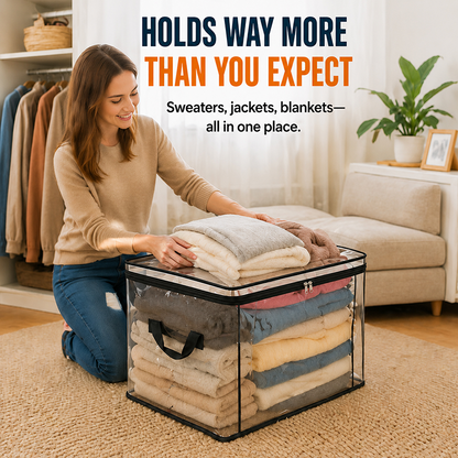 🔥Last Day 49% OFF📦Portable Large Heavy-Duty Thick Plastic Clear Storage Box