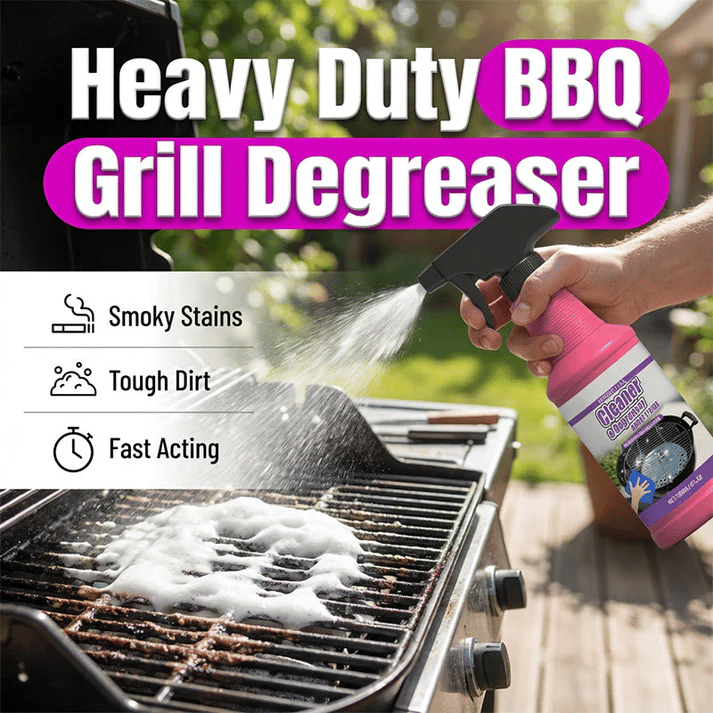 🔥 Non-Toxic Grill Cleaner - No Scrubbing, Cuts Grease In Seconds💧