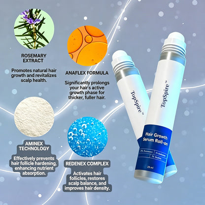Advanced Hair Growth Roll-on Serum-Two minutes, twice a day.