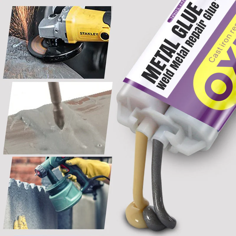 🥳2026 HOT SALE🥳💞50K+ SOLD!🚗💨 50% OFF! Weld Metal Repair Glue – Repairs exhaust pipes, metal pipes & more. Cures at room temp – sand, drill & paint after curing! 🌟💪