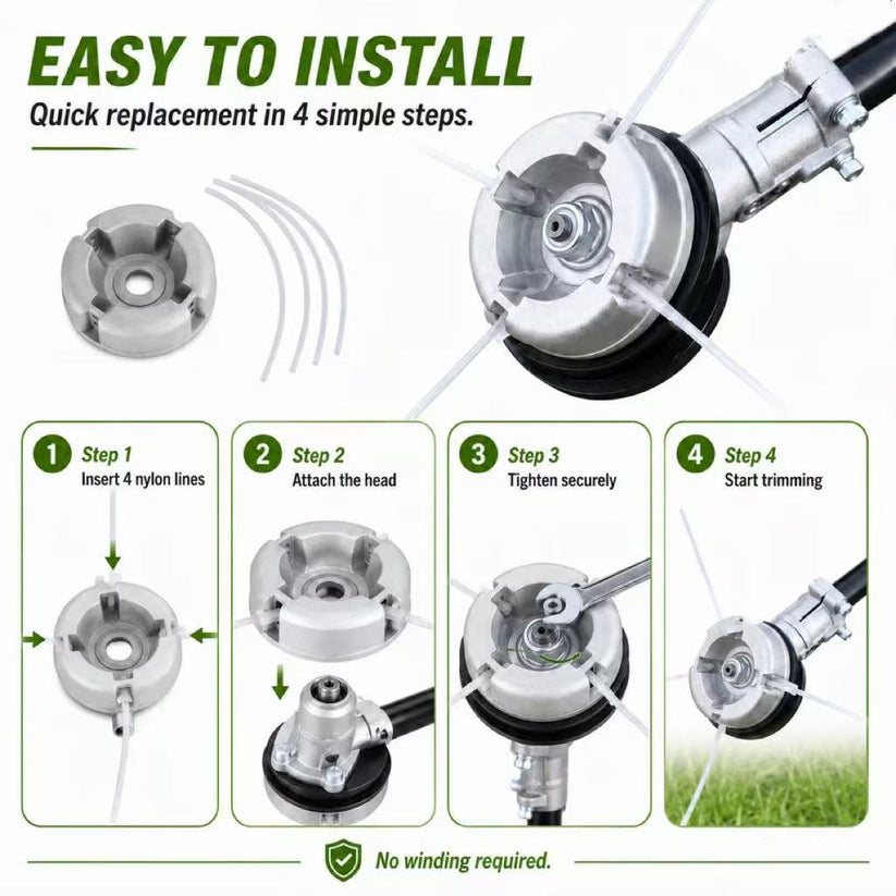 How to install weed eater head