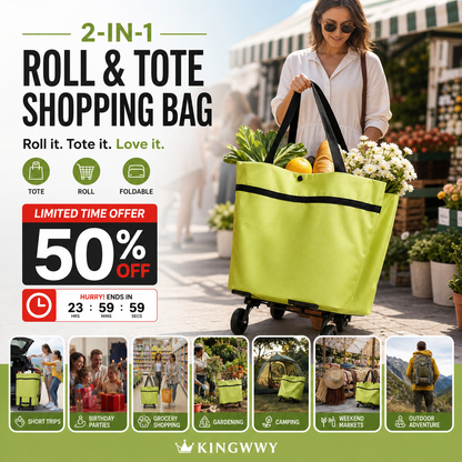 🎉2026 HOT SALE🎉💞100K+ SOLD!  2-in-1 carry & roll, 23L & 600D Oxford✅