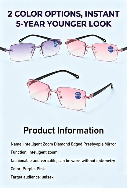 [Regain Your Youthful Vision] Smart Zoom Diamond-Cut Reading Glasses