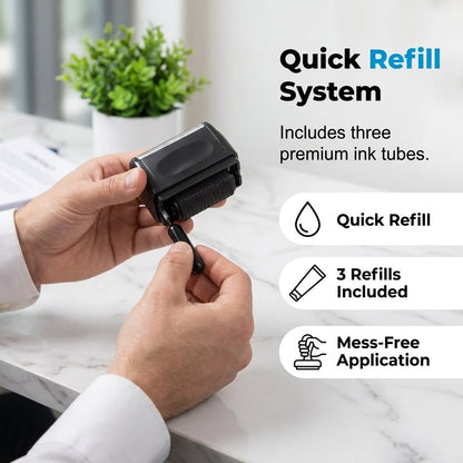 🔥🔥SALE 49% OFF!!-Privacy Protection Security Roller Stamp — Address & Billing Info Blocker, Home & Office Mailing Essentials 100m Long-Lasting Roll