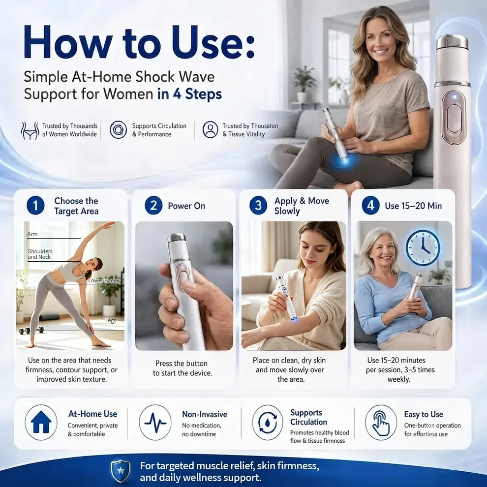 Advanced Acoustic Shockwave Massager - Deep Muscle & Joint Relief
