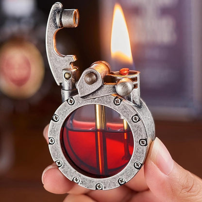 🔥Hot Sale-49% OFF🔥💖🎁Vintage Trench Lighter Transparent Kerosene Lighter Antique Steampunk Lighter（Fuel NOT included）