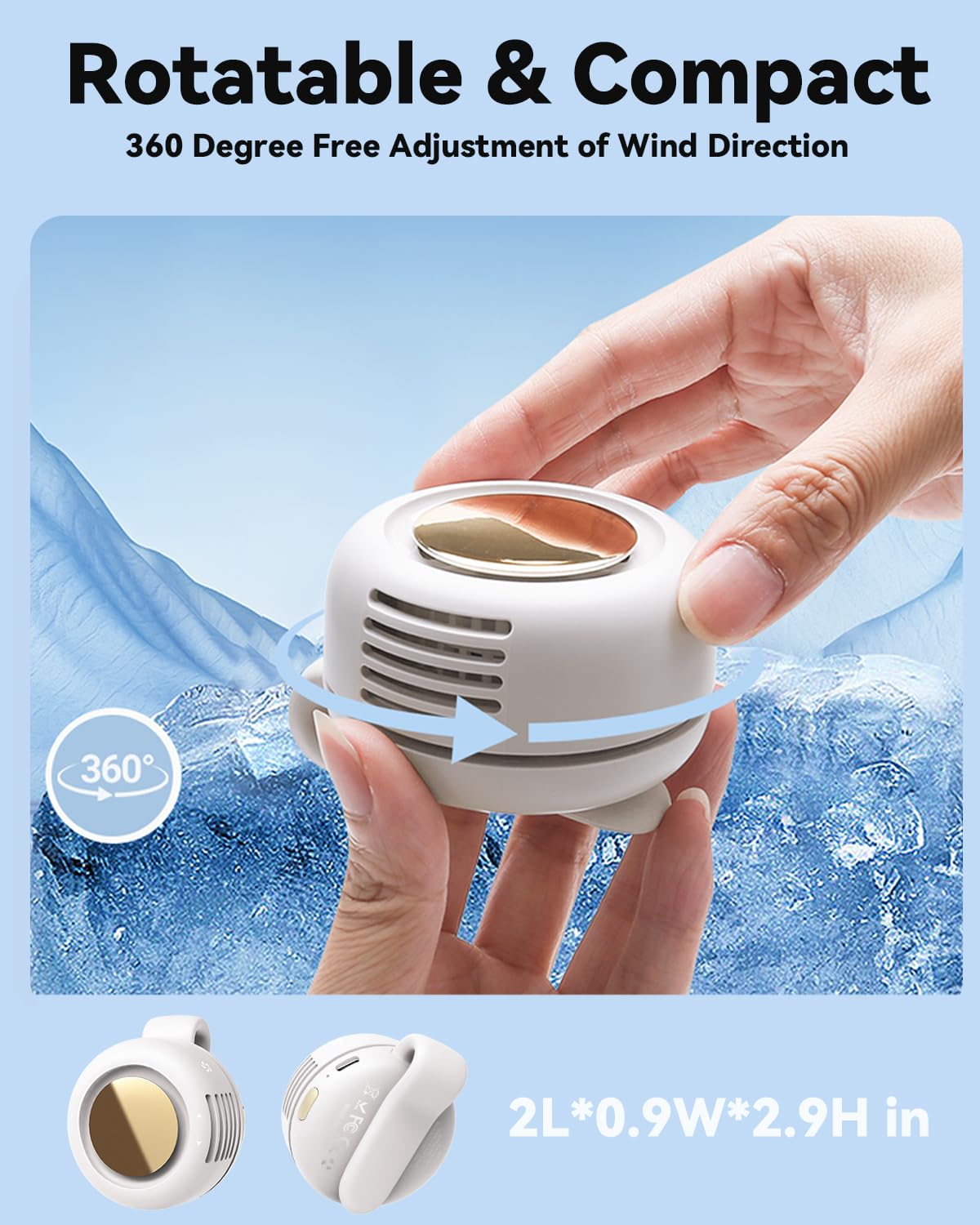 ❄️360° Rotatable Portable Mini Clip-on Fan