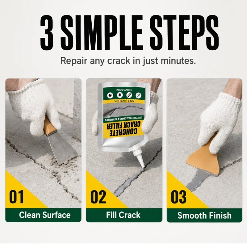 How to use Concrete Crack Filler
