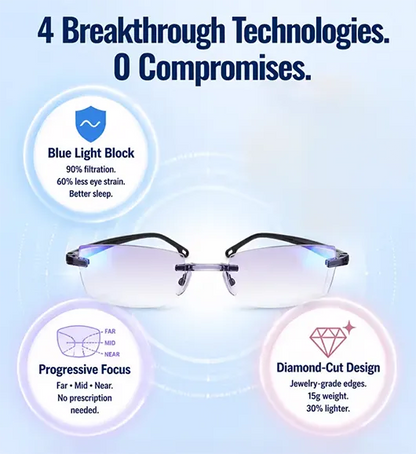 [Regain Your Youthful Vision] Smart Zoom Diamond-Cut Reading Glasses