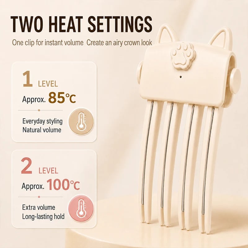 🔥Last Day 49% OFF💇 Wireless Heated Volumizing Root Lift Clip