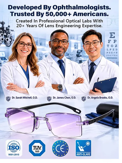 [Regain Your Youthful Vision] Smart Zoom Diamond-Cut Reading Glasses