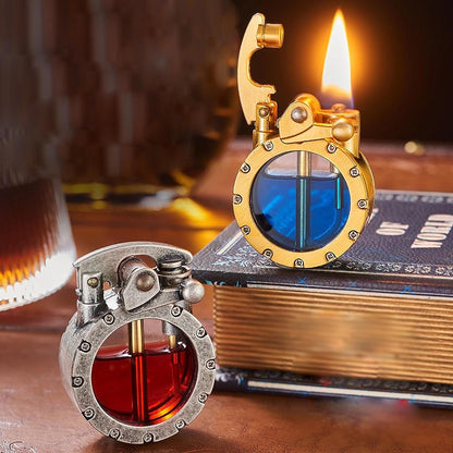 🔥Hot Sale-49% OFF🔥💖🎁Vintage Trench Lighter Transparent Kerosene Lighter Antique Steampunk Lighter（Fuel NOT included）