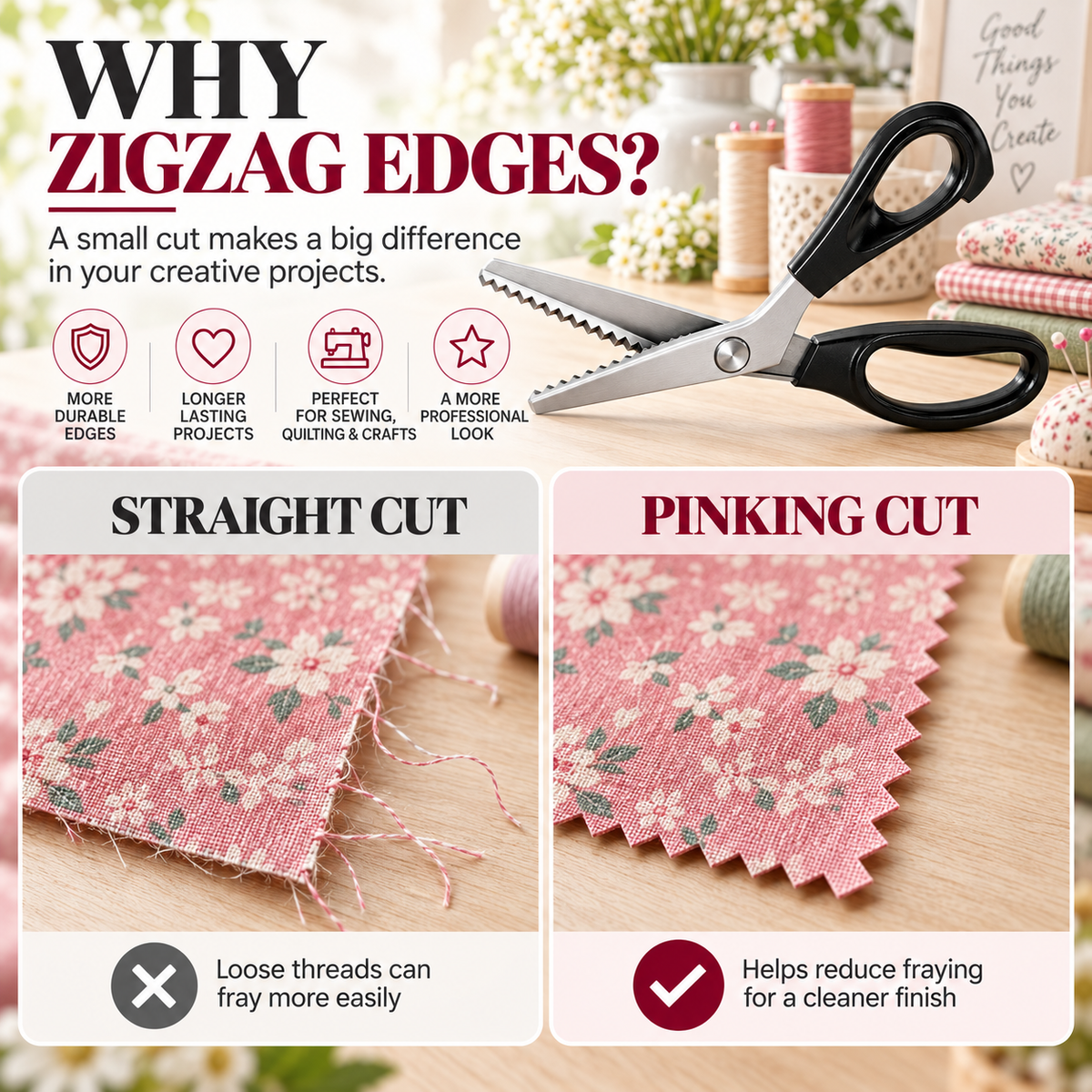 💥Special Sale🔥Stainless Steel Zig Zag Scissors with Serrated Teeth