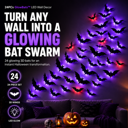 🎃 Halloween Sale 70% OFF 🦇 24PCs-3D Halloween LED Wall Decor