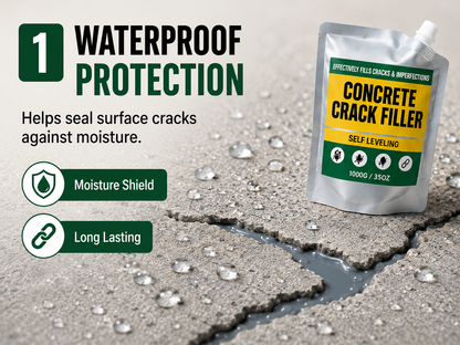 🏠 Waterproof Concrete Crack Filler for Indoor & Outdoor Use