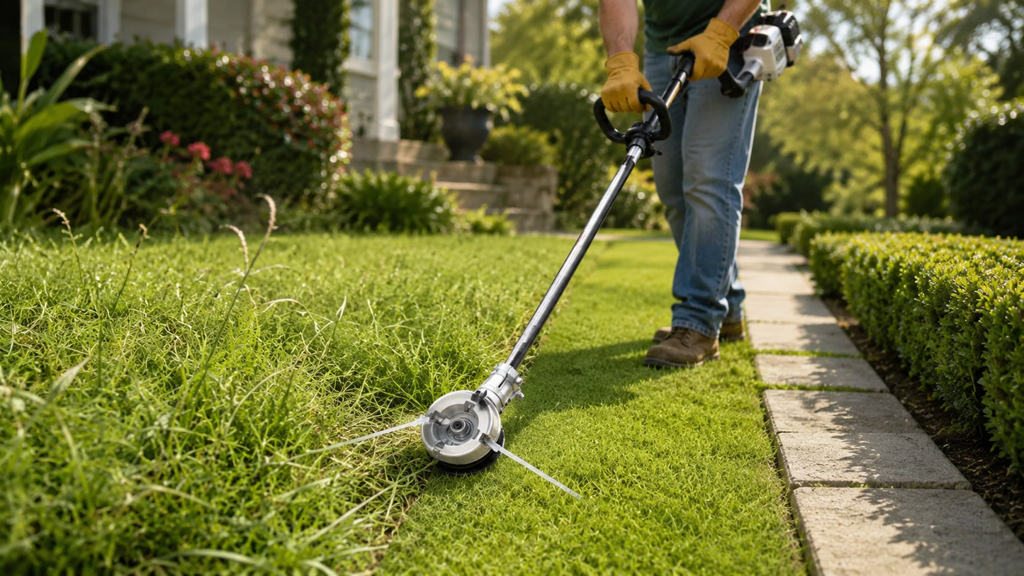 ⚙️ 50% OFF NOW! 🌿 Aluminum Trimmer Head – 4-Line Cutting & Universal Fit – Heavy-Duty & Easy Line Replacement 🏡