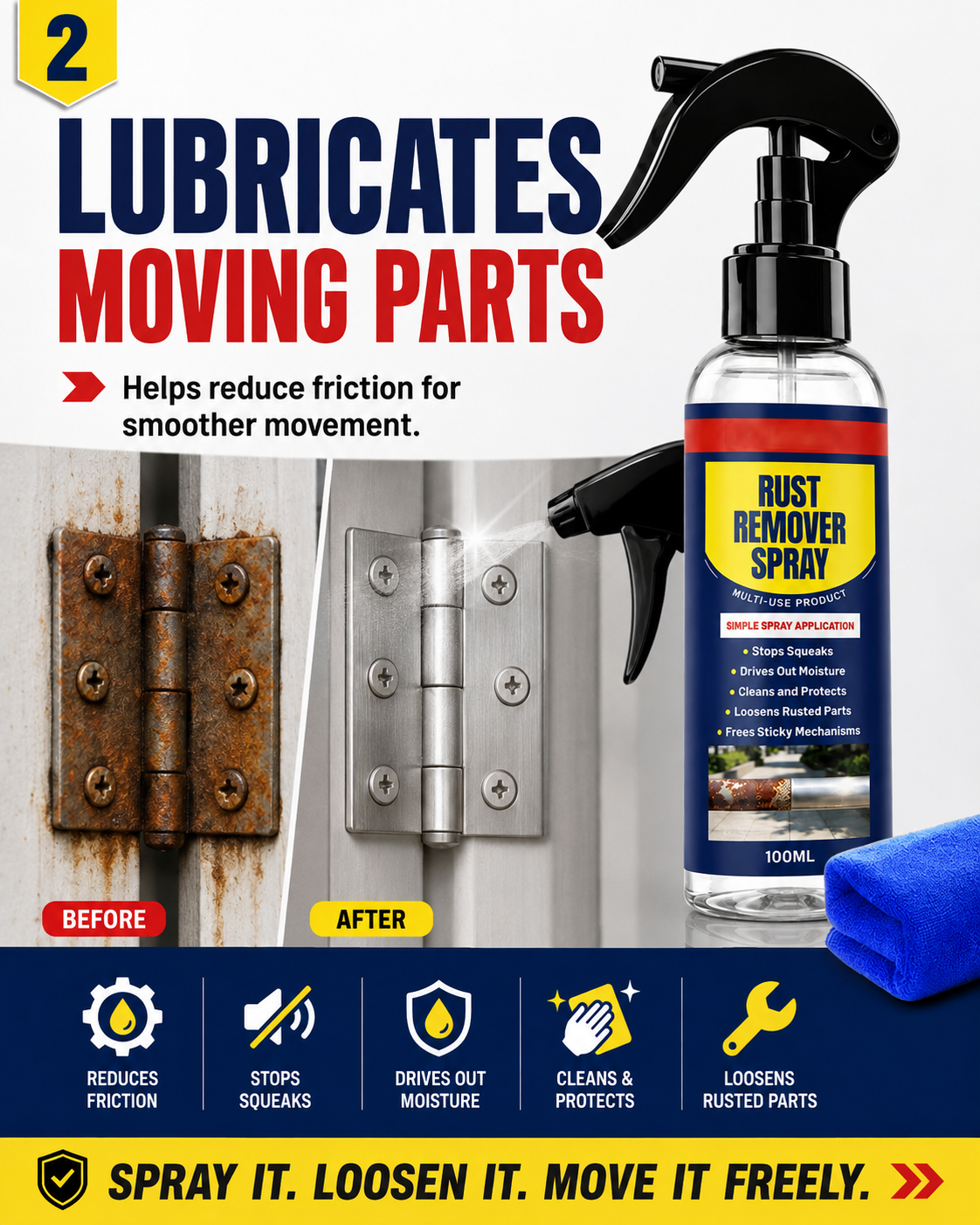 Multi-Purpose Rust Remover Spray & Lubricant