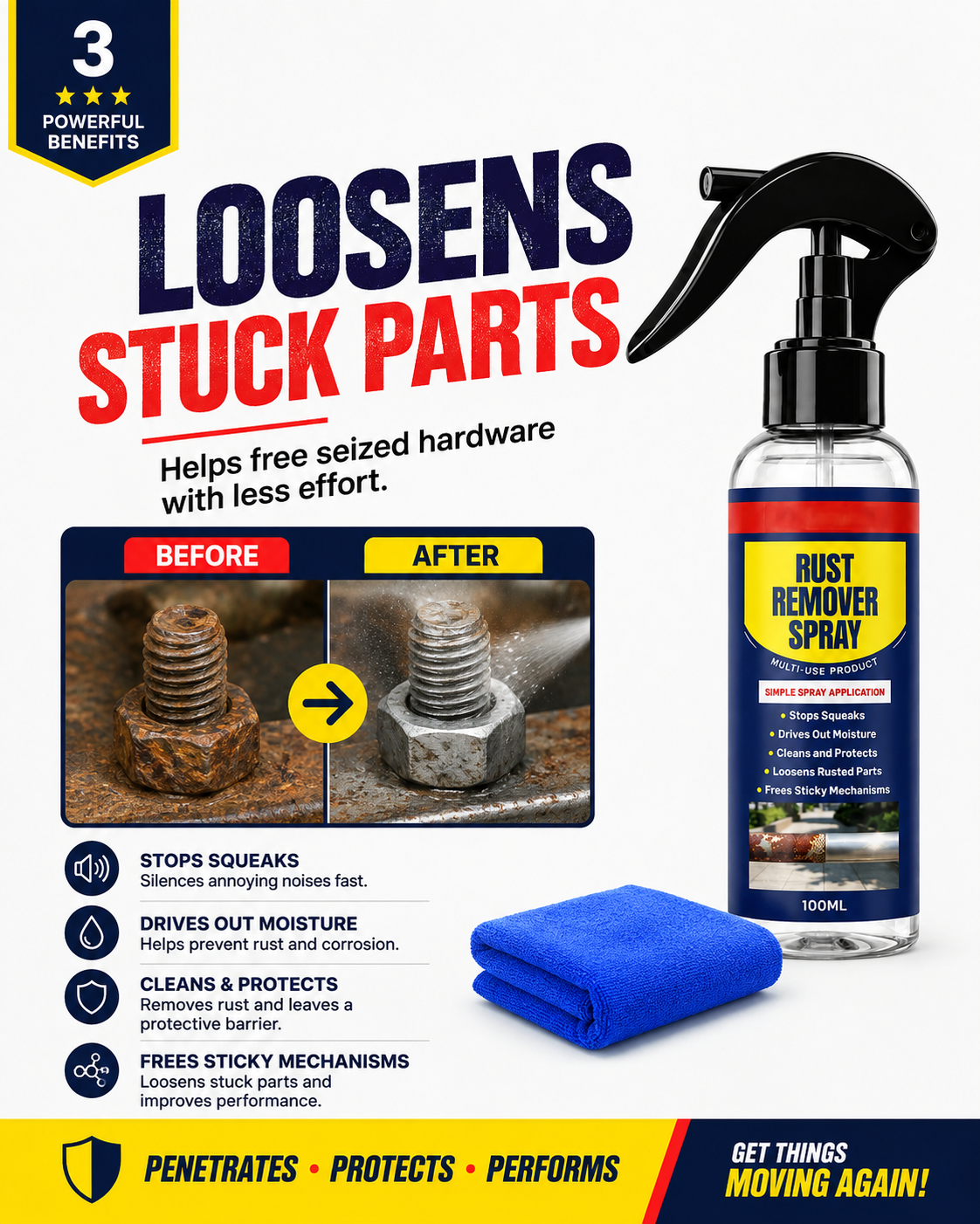Multi-Purpose Rust Remover Spray & Lubricant
