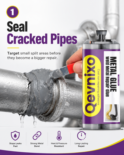 🥳2026 HOT SALE🥳💞50K+ SOLD!🚗💨 50% OFF! Weld Metal Repair Glue – Repairs exhaust pipes, metal pipes & more. Cures at room temp – sand, drill & paint after curing! 🌟💪