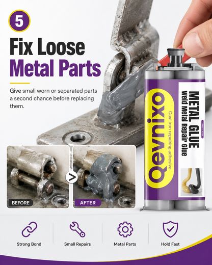 🥳2026 HOT SALE🥳💞50K+ SOLD!🚗💨 50% OFF! Weld Metal Repair Glue – Repairs exhaust pipes, metal pipes & more. Cures at room temp – sand, drill & paint after curing! 🌟💪