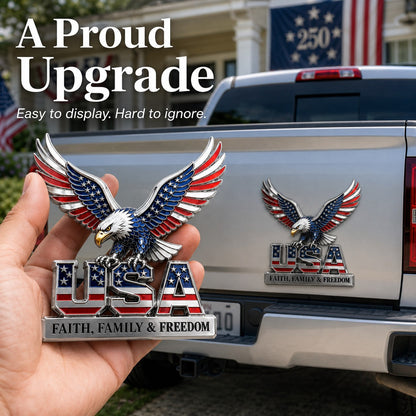 250th Anniversary 49% OFF - ★USA Faith, Family & Freedom★ Metal Emblem