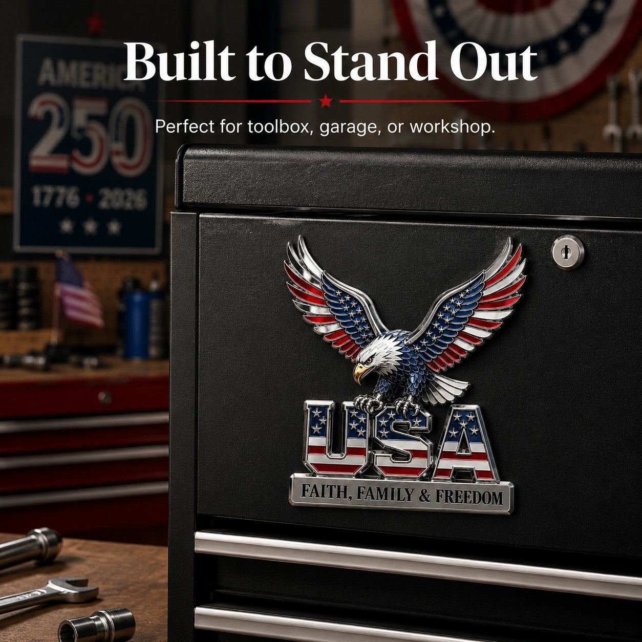 250th Anniversary 49% OFF - ★USA Faith, Family & Freedom★ Metal Emblem