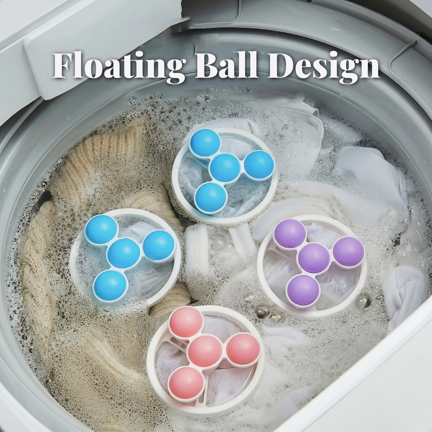 Washing Machine Filter Bag, Reusable Floating Hair Filter for Laundry
