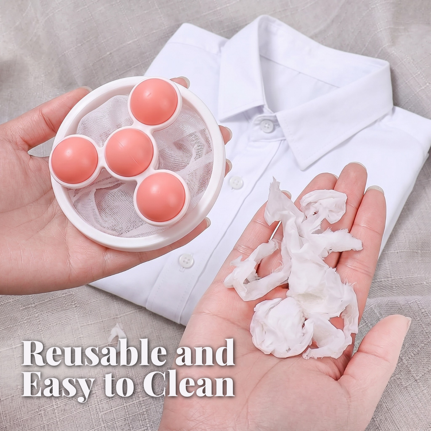 Washing Machine Filter Bag, Reusable Floating Hair Filter for Laundry