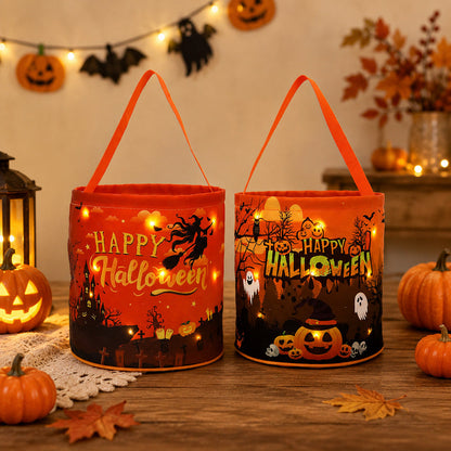 Halloween Candy Bucket – Reusable Trick-or-Treat Treat Bag