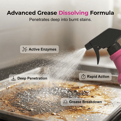 🔥 Non-Toxic Grill Cleaner - No Scrubbing, Cuts Grease In Seconds💧