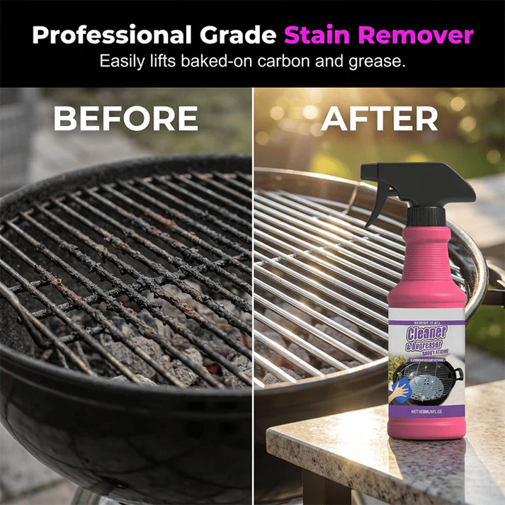 🔥 Non-Toxic Grill Cleaner - No Scrubbing, Cuts Grease In Seconds💧