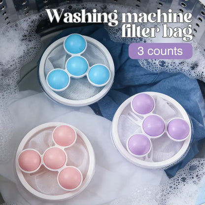 Washing Machine Filter Bag, Reusable Floating Hair Filter for Laundry