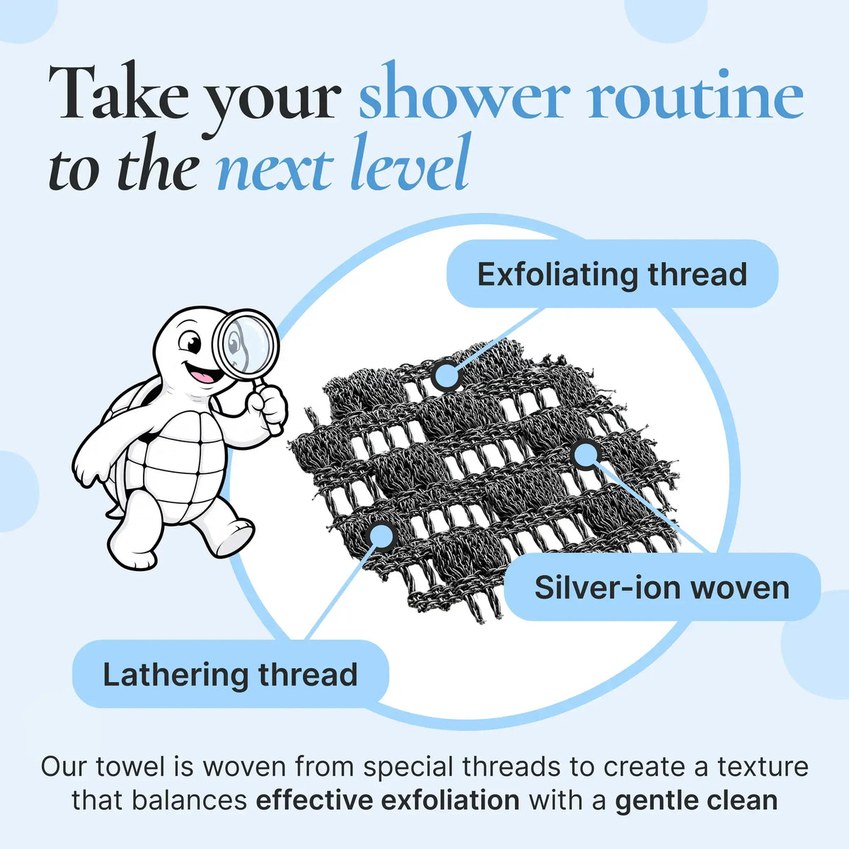Exfoliating Antibacterial Shower Towel