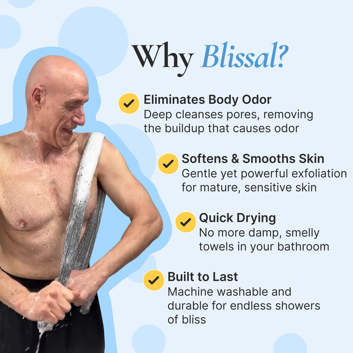 Exfoliating Antibacterial Shower Towel