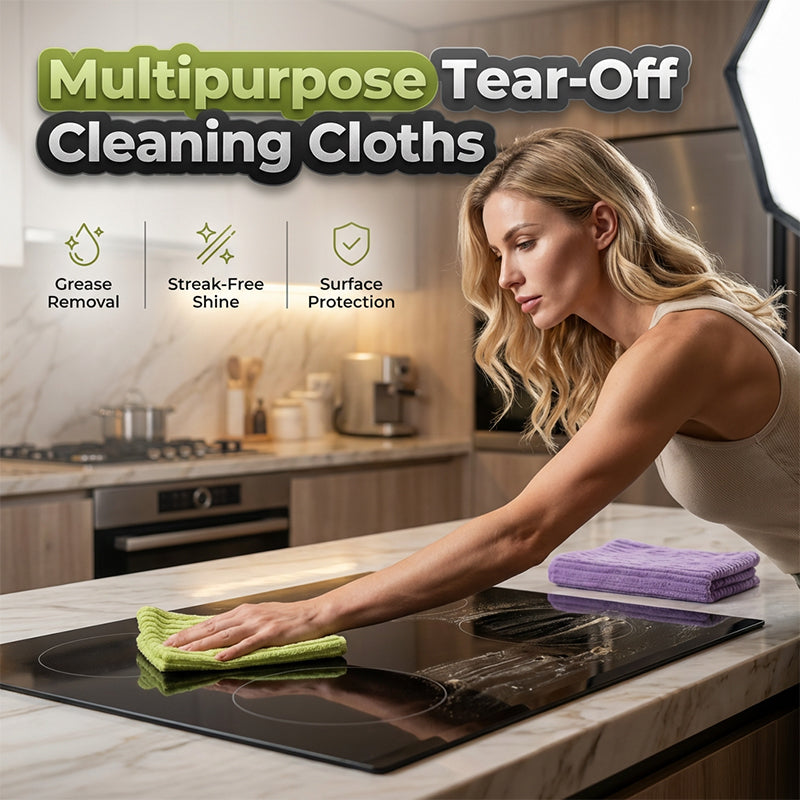 🚨 BUY 1 GET 1 FREE 🚨 First 50 Customers Only! ⏰ Premium Bamboo Fiber Microfiber Cloths – Tear-Off Design & Antibacterial Protection