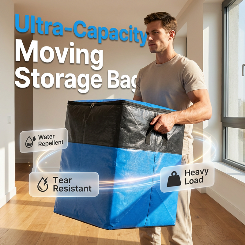 📦 50% OFF NOW! 🧳Large- Collapsible Storage and Moving Bag – Heavy-duty handles & zippered closure 🏠