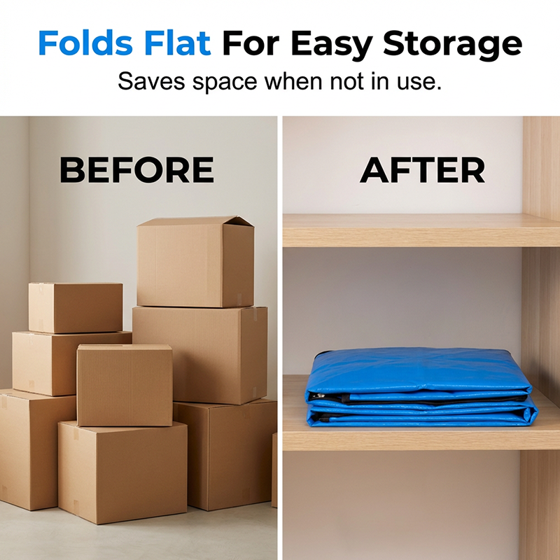 📦 50% OFF NOW! 🧳Large- Collapsible Storage and Moving Bag – Heavy-duty handles & zippered closure 🏠
