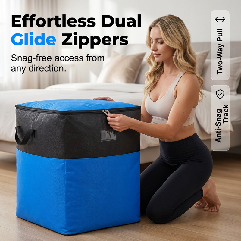 📦 50% OFF NOW! 🧳Large- Collapsible Storage and Moving Bag – Heavy-duty handles & zippered closure 🏠