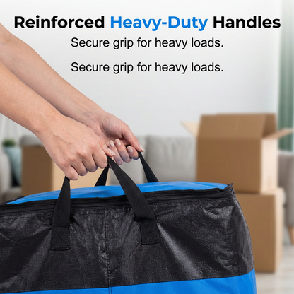 📦 50% OFF NOW! 🧳Large- Collapsible Storage and Moving Bag – Heavy-duty handles & zippered closure 🏠