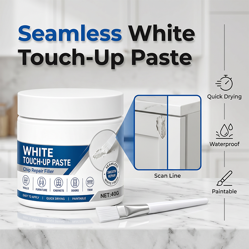 White Furniture Touch-Up Paste with Brush🛒