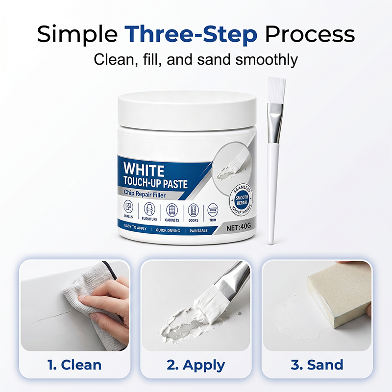 White Furniture Touch-Up Paste with Brush🛒