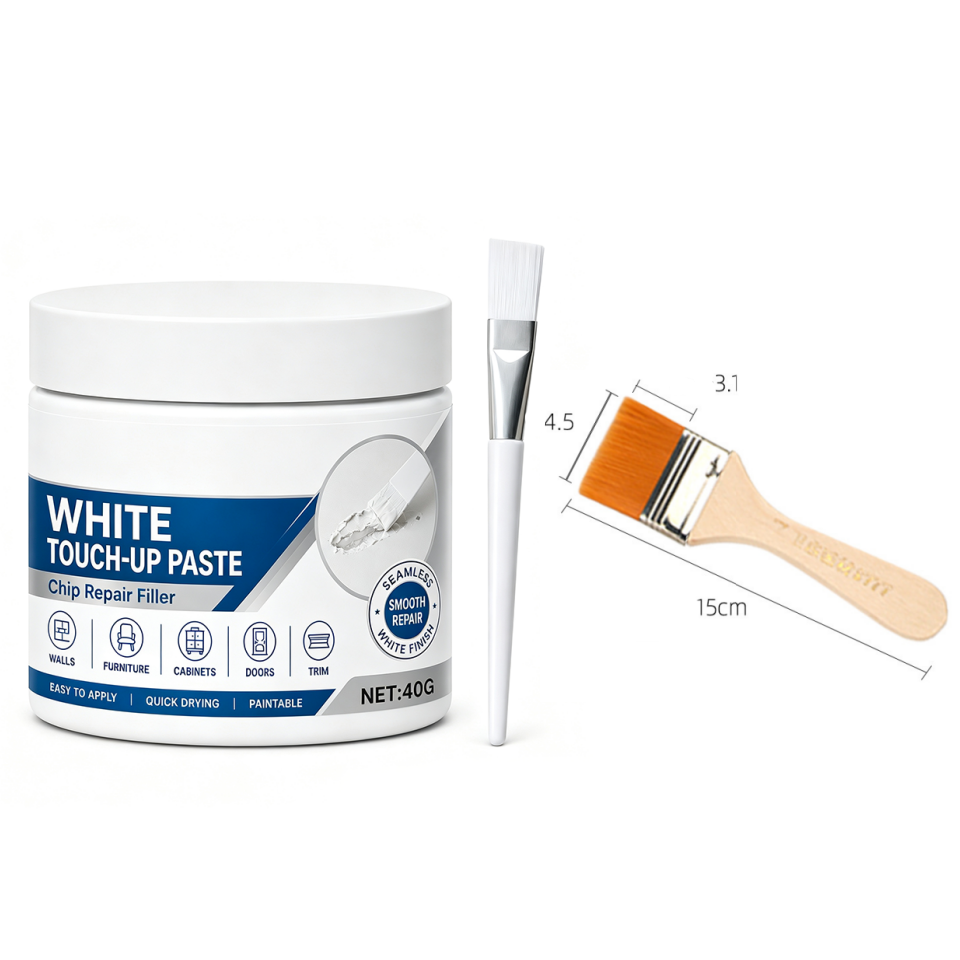 White Furniture Touch-Up Paste with Brush🛒