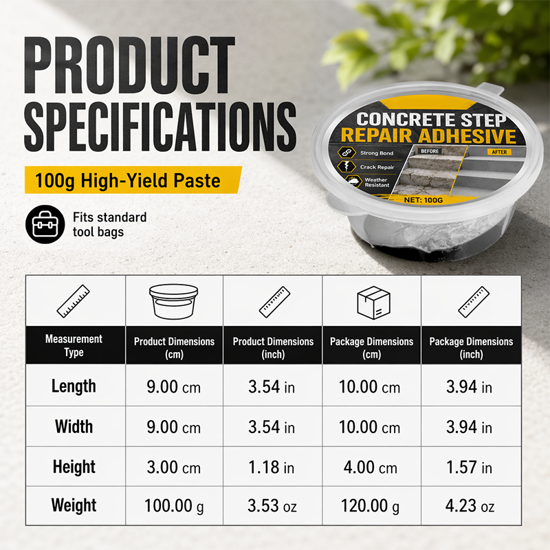 Concrete Step Repair Adhesive 100g product specifications